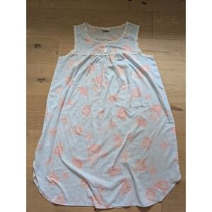 Vintage Grandmacore night gown Character L Women's Cotton Blend Mumu‎ Dress USA